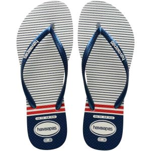 Havaianas Slim Nautical-White-Navy-Red
