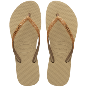 Havaianas Slim Glitter Ii Sand/Golden Light Metalico 41/42