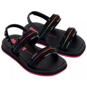 Ipanema Glow Baby Sandals Black/Black/Pink 20/21