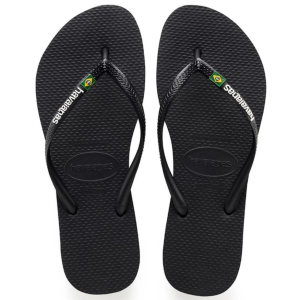 Havaianas Slim Brasil Logo Black 37/38