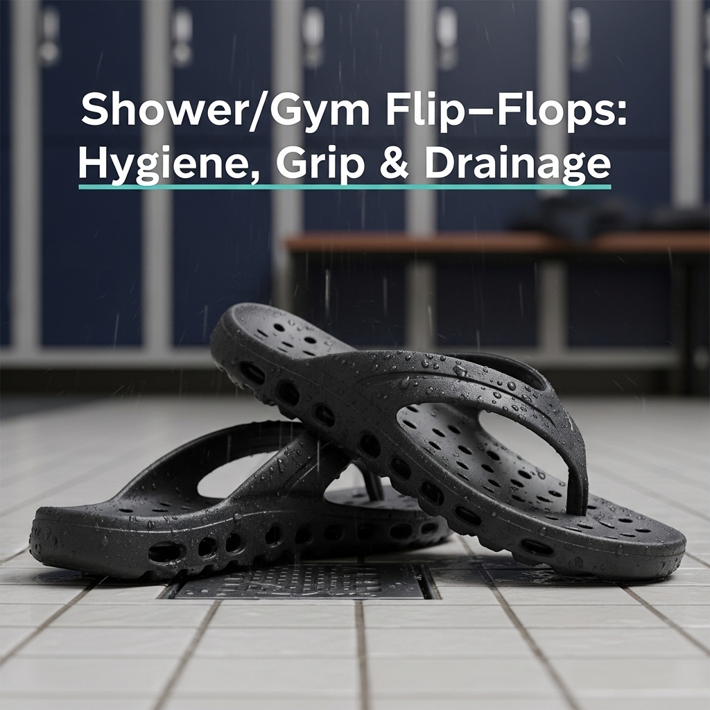 Shower/Gym Flip‑Flops: Hygiene, Grip & Drainage