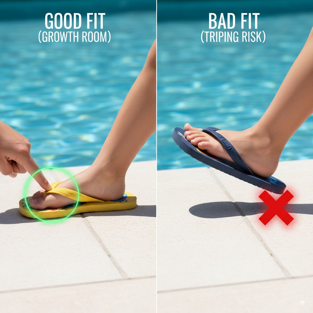 Kids’ Flip‑Flop Sizing: Growth Room Without Tripping Risks