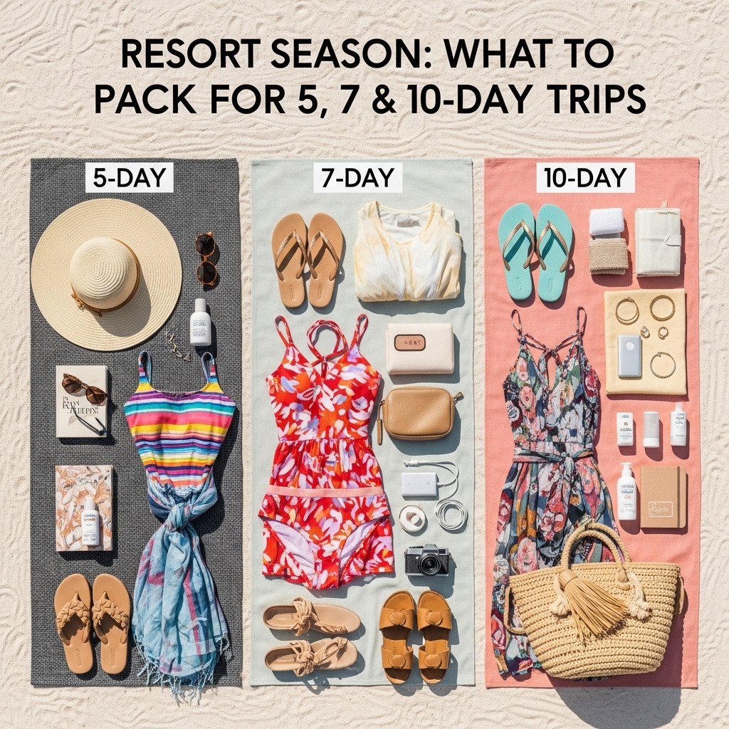 Resort Season: What to Pack for 5, 7 & 10‑Day Trips